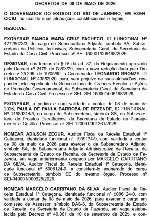 Caneta de Ricardo Couto começa a semana atingindo em postos estratégicos da Secretaria de Fazenda e do GSI 62 WhatsApp Image 2026 05 11 at 08.17.54