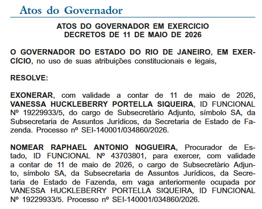 República dos Procuradores: Ricardo Couto reforça subsecretaria da Fazenda com mais um nome da PGE 62 WhatsApp Image 2026 05 12 at 08.15.01