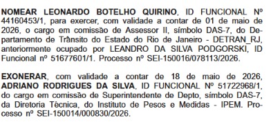 Em dois dias, Casa Civil soma 206 exonerações no governo do estado do Rio; terça (19) tem cortes na própria pasta e na Educação 64 WhatsApp Image 2026 05 19 at 08.50.47 1