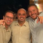 O ex-prefeito Eduardo Paes com Jonas Dico, de Três Rios, e Júlio Canelinha, de Paraíba do Sul