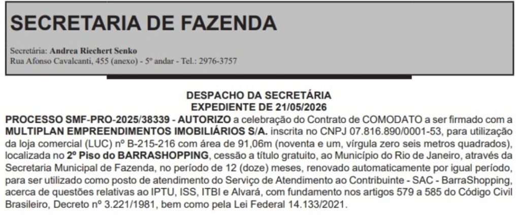 Prefeitura do Rio inaugura posto no BarraShopping para atendimentos relacionados a IPTU, ISS, ITBI e alvarás 62 WhatsApp Image 2026 05 22 at 07.28.34 1