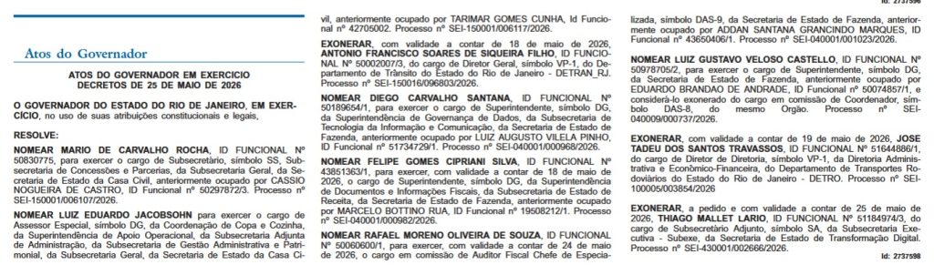 Ricardo Couto assina mais mudanças no ‘segundo escalão’ e mexe no Detran, no Detro e na Casa Civil 62 WhatsApp Image 2026 05 26 at 08.11.46