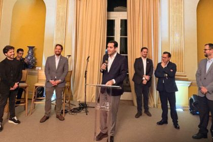 O prefeito do Rio, Eduardo Cavaliere (PSD), discursa em evento do Rio2C no Palácio da Cidade