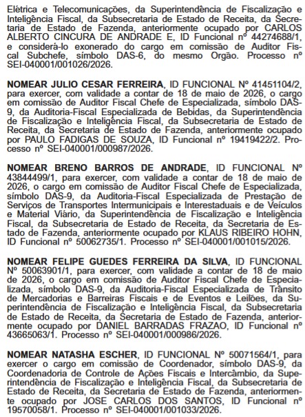 Caneta da bondade: Ricardo Couto economiza nas demissões e nomeia novos chefes na Secretaria de Fazenda 63 WhatsApp Image 2026 05 27 at 08.16.17