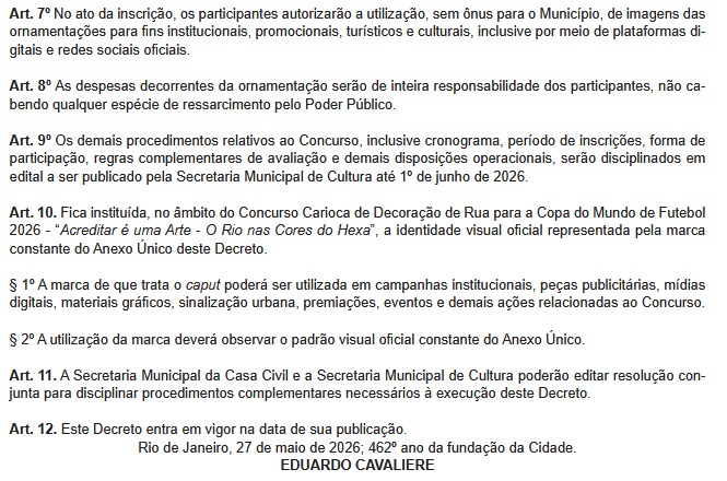 Copa do Mundo: Prefeitura do Rio lança concurso de pinturas de rua, com prêmio de R$ 50 mil para o primeiro lugar 65 WhatsApp Image 2026 05 28 at 07.00.52 1