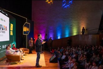 O prefeito do Rio, Eduardo Cavaliere (PSD), apresenta, no Rio2C, os planos de investimentos em cultura e audiovisual