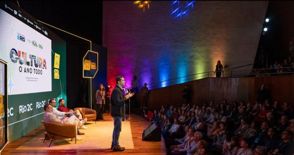 O prefeito do Rio, Eduardo Cavaliere (PSD), apresenta, no Rio2C, os planos de investimentos em cultura e audiovisual
