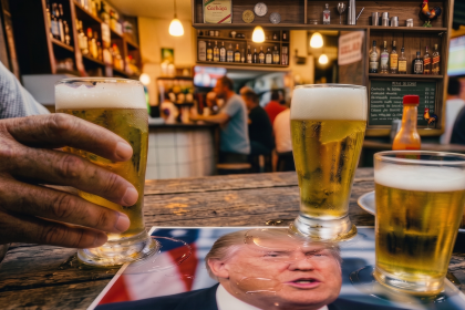A conversa se dividia entre a falta de sanidade mental de Donald Trump, como diziam uns, ou a sua maldade.