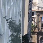 Drone sobrevoando prédios da administração pública no Centro do Rio