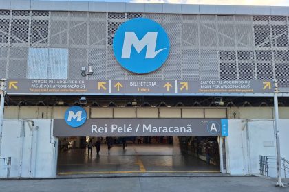 Fachada da Estação Rei Pelé/Maracanã do Metrô Rio