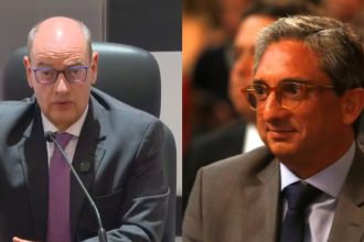 governador em exercício, Ricardo Couto, e secretário da Casa Civil, Flávio Willeman