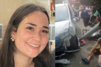 Foto de Mariana Tanaka Abdul Hak, filha de diplomatas morta em atropelamento em Ipanema, e uma imagem de acidente na Zona Sul que terminou na morte da jovem