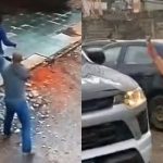 Imagens da invasão de policiais civis a depósito da Seop no Andaraí para destacar viatura