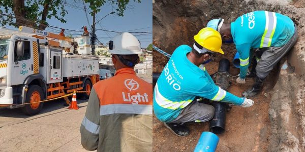 Agentes da Light e da Águas do Rio em atuação; empresas lideram lista de reclamações do Procon Carioca