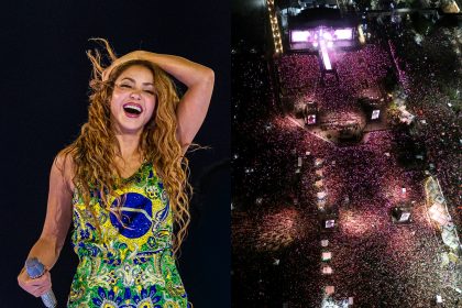 Shakira durante show em Copcabana