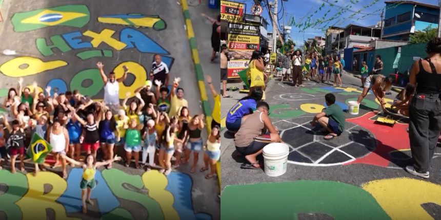 Ruas do Rio pintadas para a Copa do Mundo