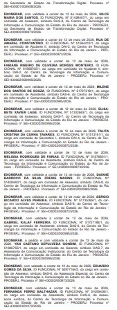 Secretário de Casa Civil do estado do Rio encerra semana com 356 exonerações; Detro-RJ concentra quase 80% dos cortes desta sexta (15) 88 pppp 27
