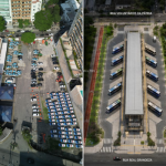 Vista aérea do terreno que pode virar um terminal intermodal em Botafogo