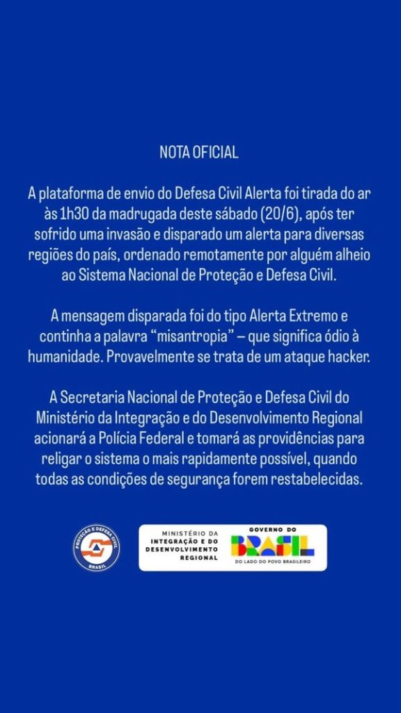 'Misantropia': alerta falso da Defesa Civil com mensagem enigmática assusta moradores do Rio; PF vai investigar 62 1000338691