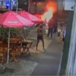 Bueiro pegando fogo em Copacabana