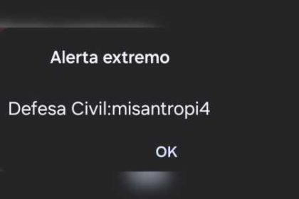 Mensagem da Defesa Civil