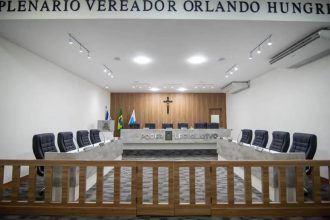 Plenário Vereador Orlando Hungria, na Câmara de Nilópolis