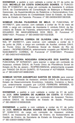 Goleada da Casa Civil: placar fecha em 50 x 42 entre nomeados e exonerados, com grandes mudanças no Detran, Inea e Ambiente 68 WhatsApp Image 2026 06 02 at 08.42.24