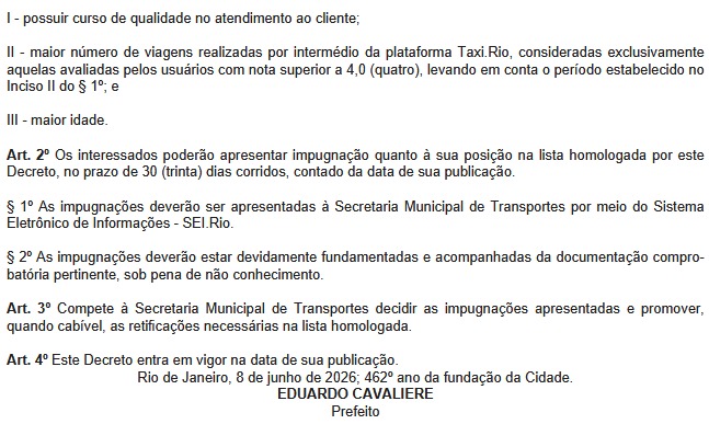 Prefeitura do Rio simplifica certidões para taxistas acessarem crédito federal para financiamento de carros novos e homologa lista de motoristas auxiliares para concessão de autonomias 67 WhatsApp Image 2026 06 09 at 07.02.08 1
