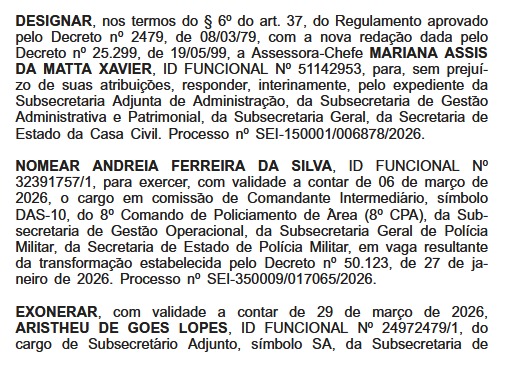 Em placar apertado, nomeações superam exonerações em nova leva de decretos de Ricardo Couto 63 WhatsApp Image 2026 06 15 at 08.11.49
