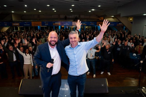 Miguel Fernández, presidente licenciado do CREA-RJ, e Vinícius Marchese, presidente licenciado do Confea: mobilização pela reeleição