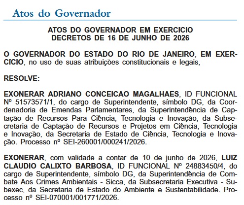 Ricardo Couto entra em campo e abre 3 a 0 nas exonerações do Diário Oficial desta quarta-feira 62 WhatsApp Image 2026 06 17 at 08.09.30