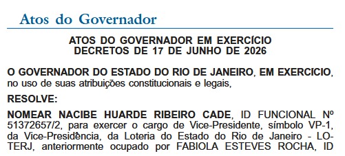 Ricardo Couto mexe pouco, mas em pontos estratégicos: Diário Oficial traz 8 exonerações e 5 nomeações com foco na coronel Pricilla Azevedo, que assume diretoria da PM 63 WhatsApp Image 2026 06 18 at 08.38.03