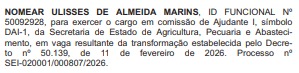 Alvo de operação do MP e Polícia Civil, ex-vereador Ulisses Marins teve passagem relâmpago pela Secretaria de Estado de Agricultura 62 WhatsApp Image 2026 06 18 at 09.17.10