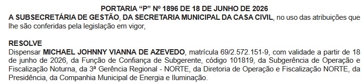 Preso em operação contra o TCP, ex-assessor de Val Ceasa é exonerado de cargo na Rioluz 62 WhatsApp Image 2026 06 19 at 08.47.45