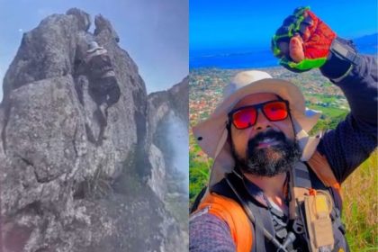 Equipes do Corpo de Bombeiros realizaram uma operação de resgate em área de difícil acesso na Pedra do Macaco, em Maricá