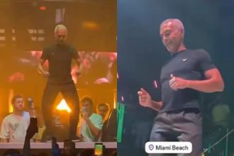Romário (PL-RJ) dançando no palco de uma balada em Miami Beach
