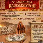 Fãs de Raul Seixas se reúnem neste domingo para a 5ª Caminhada Raulseixista RJ, que celebra os 81 anos de nascimento do cantor e compositor.