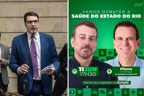 Rogério Amorim (PL) apresentou na petição ao MPE a divulgação do evento promovido por Soranz nas redes sociais de servidores ligados à saúde