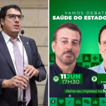 Rogério Amorim (PL) apresentou na petição ao MPE a divulgação do evento promovido por Soranz nas redes sociais de servidores ligados à saúde
