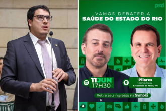Rogério Amorim (PL) apresentou na petição ao MPE a divulgação do evento promovido por Soranz nas redes sociais de servidores ligados à saúde