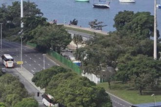 Espaço no Aterro do Flamengo que está prevista a construção do eletroposto, embargado pelo Iphan