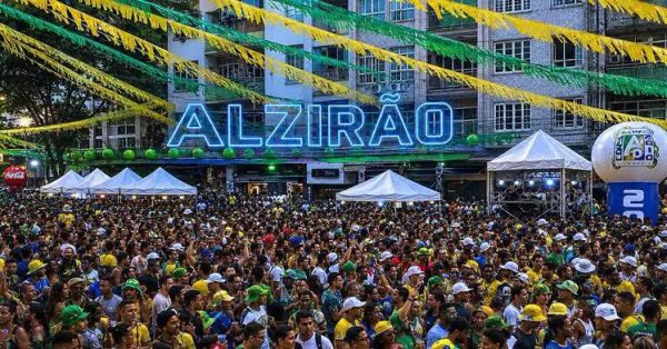 festa de Copa do Mundo no Alzirão, na Zona Norte do Rio