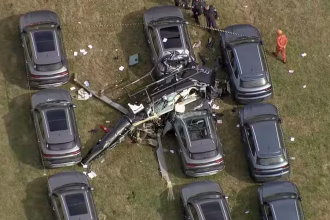 Queda de helicóptero no Recreio, no Rio Alerj
