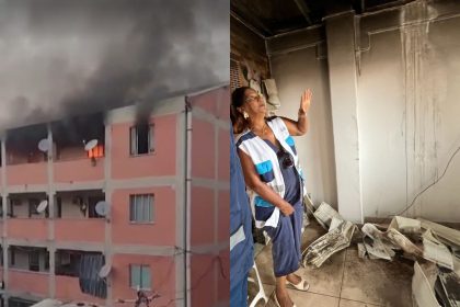Incêndio em prédios em Manguinhos