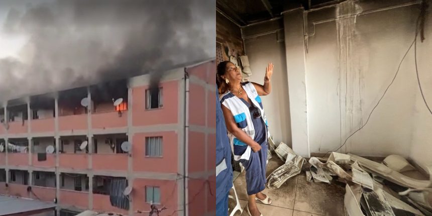 Incêndio em prédios em Manguinhos