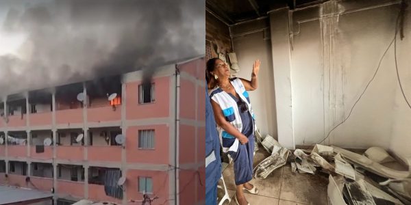 Incêndio em prédios em Manguinhos