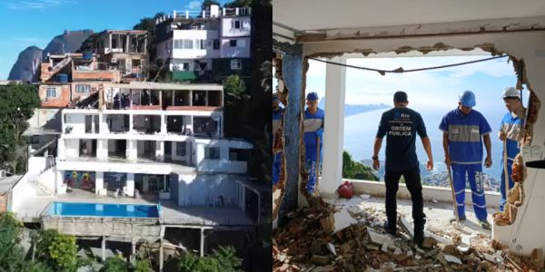 Prefeitura começa a demolir prédio de luxo usado por traficante no Vidigal