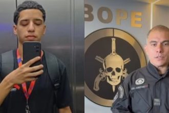 Herus Guimarães e ex-chefe do Bope Aristheu Goes