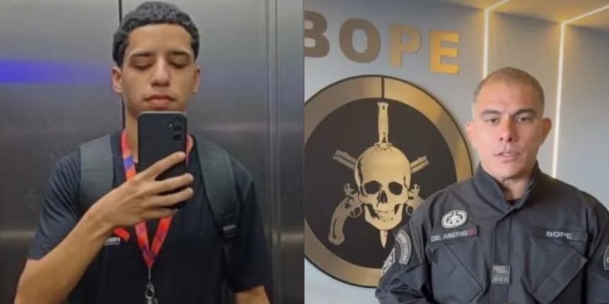 Herus Guimarães e ex-chefe do Bope Aristheu Goes