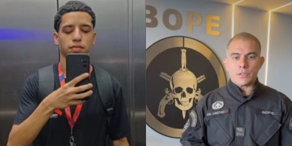 Herus Guimarães e ex-chefe do Bope Aristheu Goes